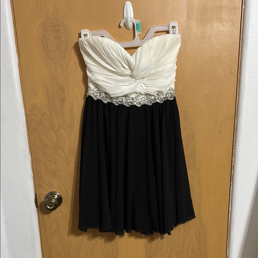 City Studio White And Black Dress